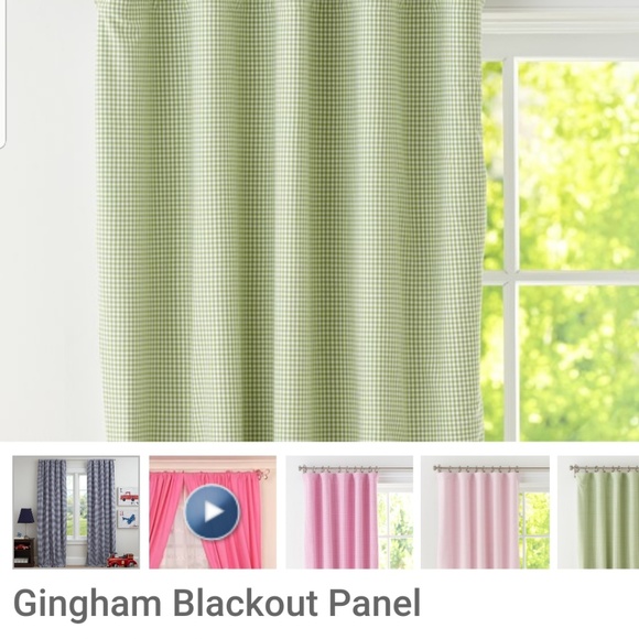 Pottery Barn Kids Other Pottery Barn Gingham Blackout Panel 2